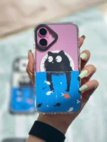 قاب گوشی آیفون آنتی شوک مگسیف Cat Finding fish - Image 4
