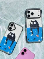 قاب گوشی آیفون آنتی شوک مگسیف Cat Finding fish - Image 2
