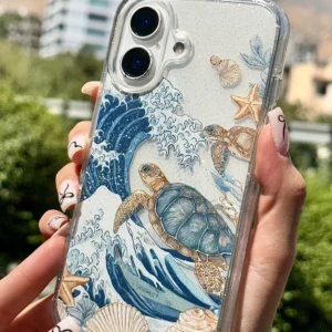 قاب گوشی آیفون لاکپشت ساحلی اکلیلی Turtle Summer Shine CS Collection